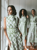 SUE SARTOR Dress Tibi Dress | Chartreuse/Sage Provence