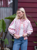 SUE SARTOR Jacket Blouson Jacket | Cassis/Lavender Victorian Frieze