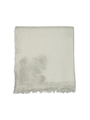 SUE SARTOR Shawl White Cashmere Shawl | Ivory with Ivory Embroidery