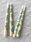 Sweet Pea and Whimsey Candles Etc. Hand-Painted Candles Hydrangea