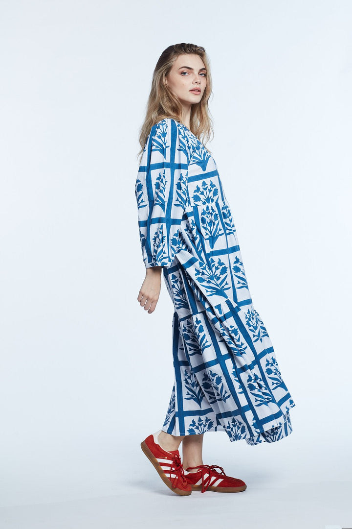 SZ Blockprints Dress Orti Dress in Classic Blue
