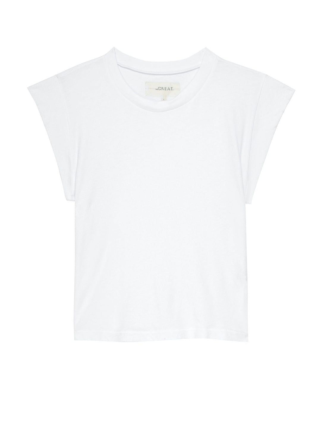 The Great Top The Peak Shoulder Tee in True White