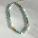 The Silver Wren Necklace Sand & Sky Stone Candy Necklace