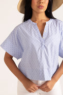 Thomas & Lourdes Top London Top in Diamond Stripe