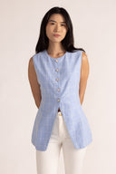 Thomas & Lourdes Top Taylor Vest in Window Pane