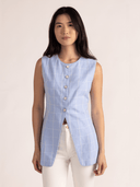 Thomas & Lourdes Top Taylor Vest in Window Pane