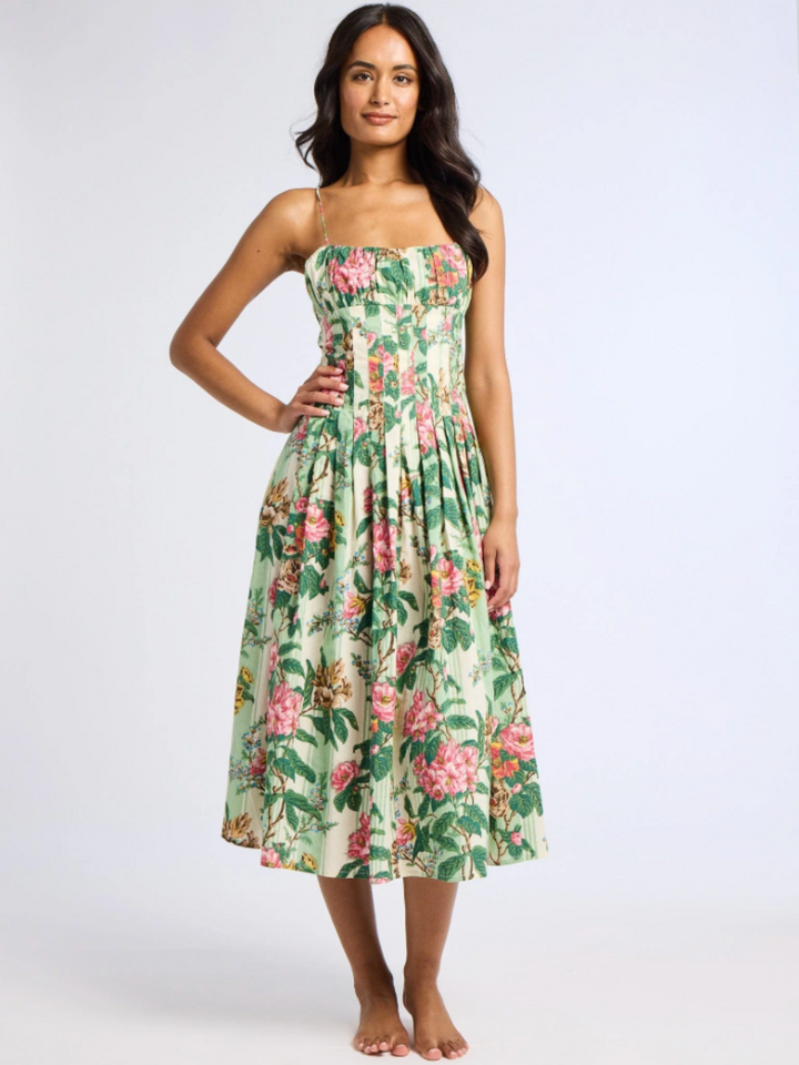 Tully Dress in Garden Stripe