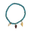 Twine & Twig Bracelet Aqua Shell Simple Seed Bracelet