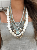 Twine & Twig Bracelet Blue Tribal Classic Necklace | Sea Glass