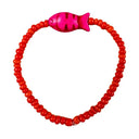 Twine & Twig Bracelet Hot Pink Fish Simple Seed Bracelet