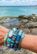 Twine & Twig Bracelet Intricate Stack Bracelet in Azul
