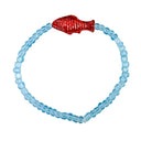 Twine & Twig Bracelet Red Aqua Fish Simple Seed Bracelet