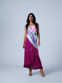 Verandah Skirt Tasseled Wrap Skirt in Amethyst