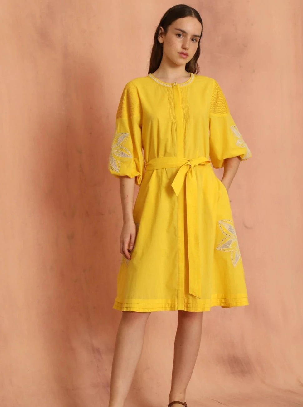 Vero Alfie Dress Jupiter Dress in Yellow