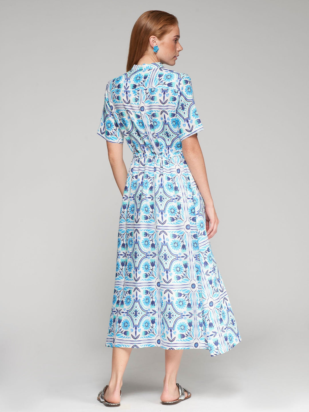 Vilagallo Dress Aroa Dress in Azul Lino