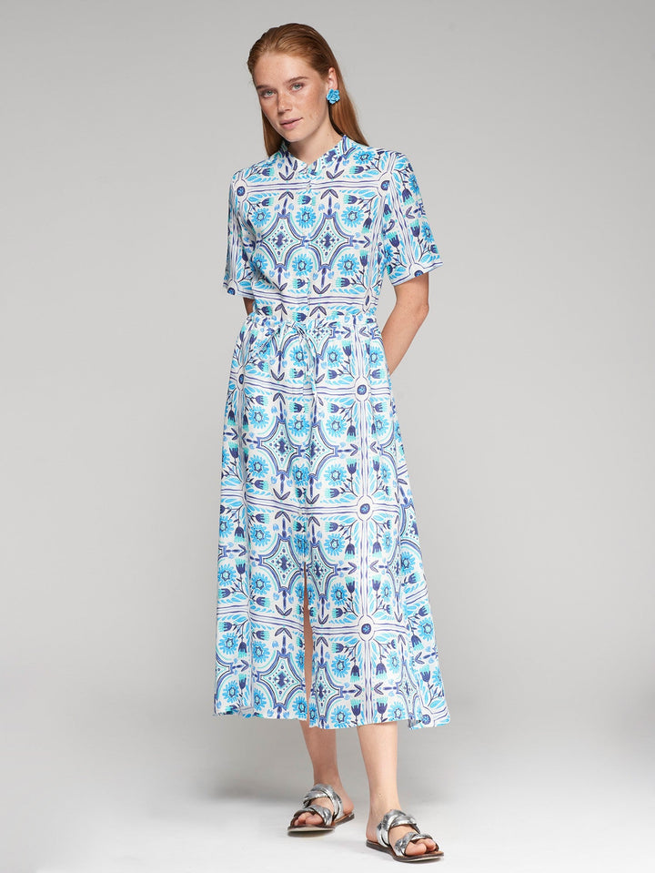 Vilagallo Dress Aroa Dress in Azul Lino