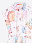 Vilagallo Dress Shell Print Midi Dress