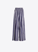 Vilagallo Pants Navy Striped Pleated Pants