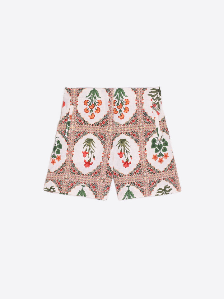 Vilagallo Shorts Sandra Short in Flora Seersucker