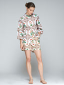Vilagallo Shorts Sandra Short in Flora Seersucker