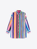 Vilagallo Top Multi Colored Striped Shirt