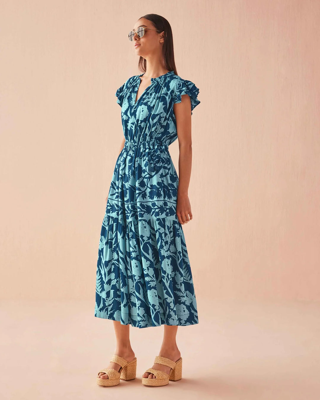 Willa Midi Dress in Lolita Harbor
