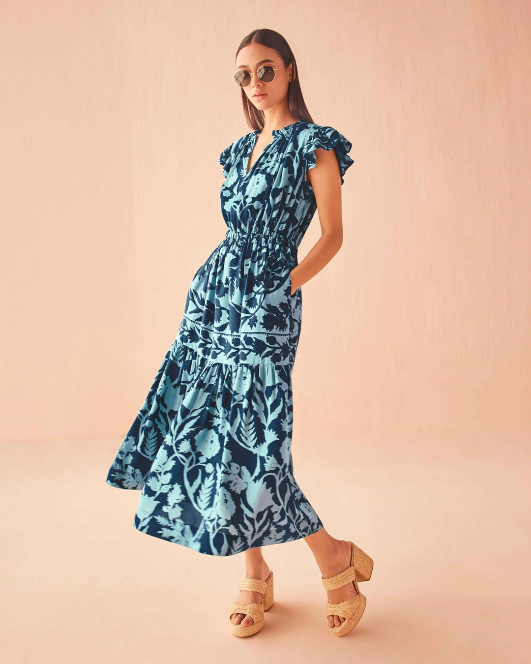 Willa Midi Dress in Lolita Harbor