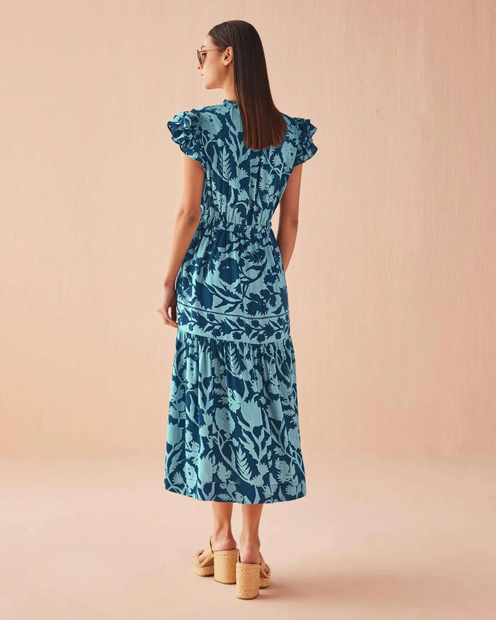 Willa Midi Dress in Lolita Harbor