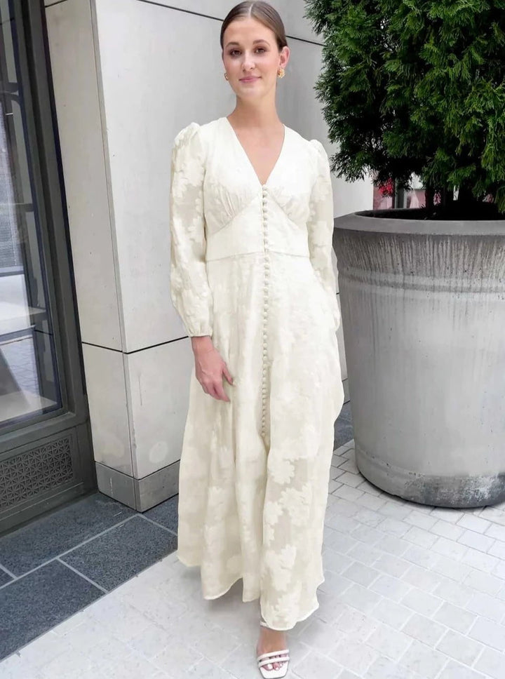 Abbey Glass Dress Abbey Glass | Brooke Gown in White Daisy