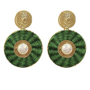 Ana Carolina Valencia Jewelry Olive Green Ana Carolina Valencia Jewelry | Iraca Lucky Eye Pearl Studs