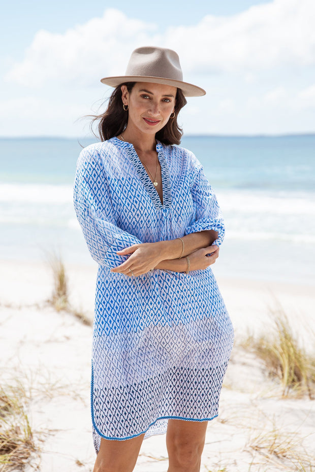 Azure & Indigo Dress Azure & Indigo | Samode Shirt Dress in Mauritius