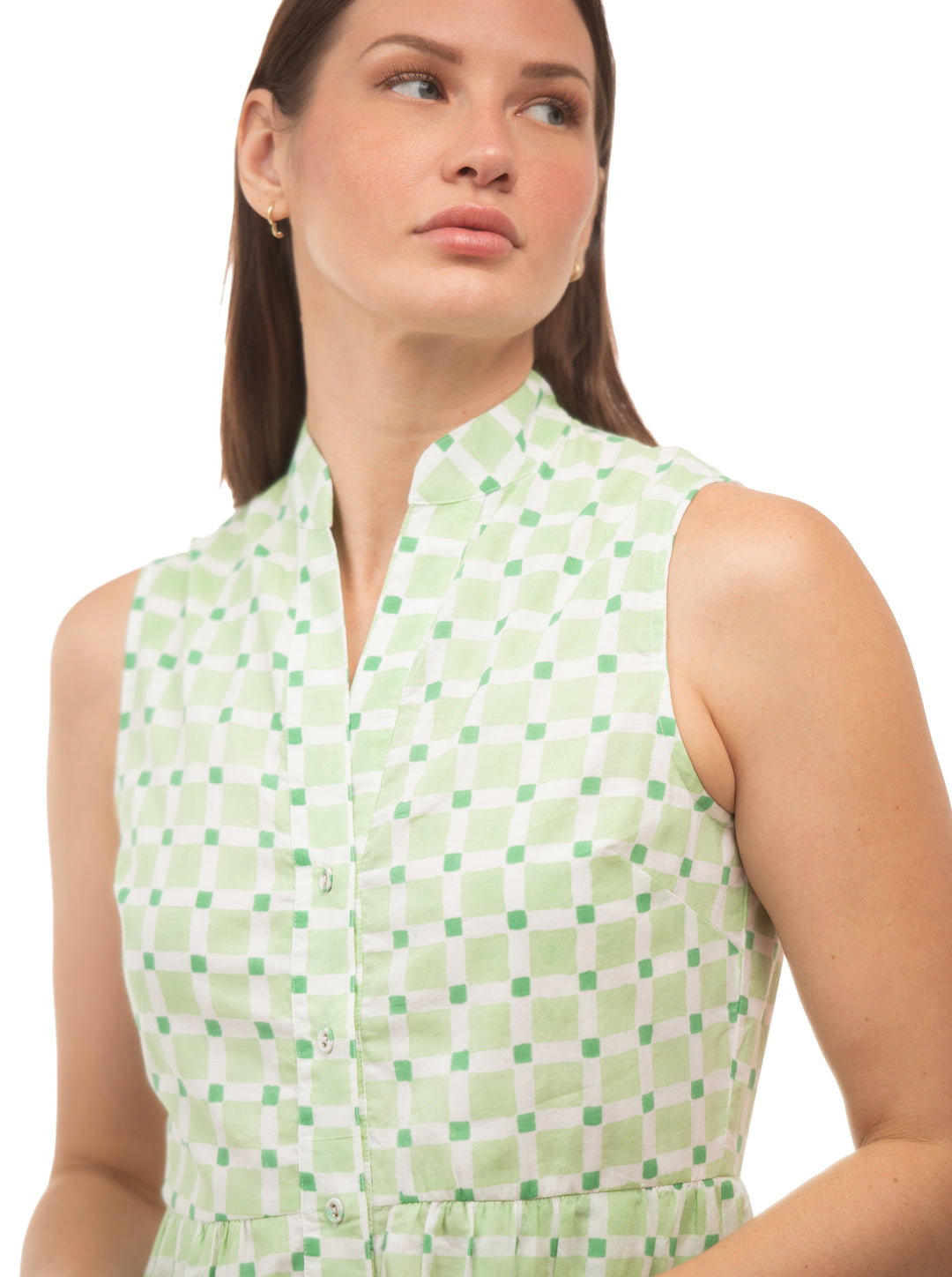 Beau & Ro Apparel The Emily Dress | Green Check