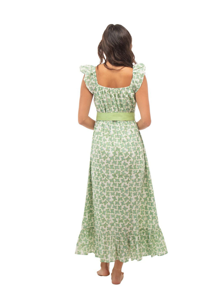Beau & Ro Apparel The Lauren Dress | White Butterfly