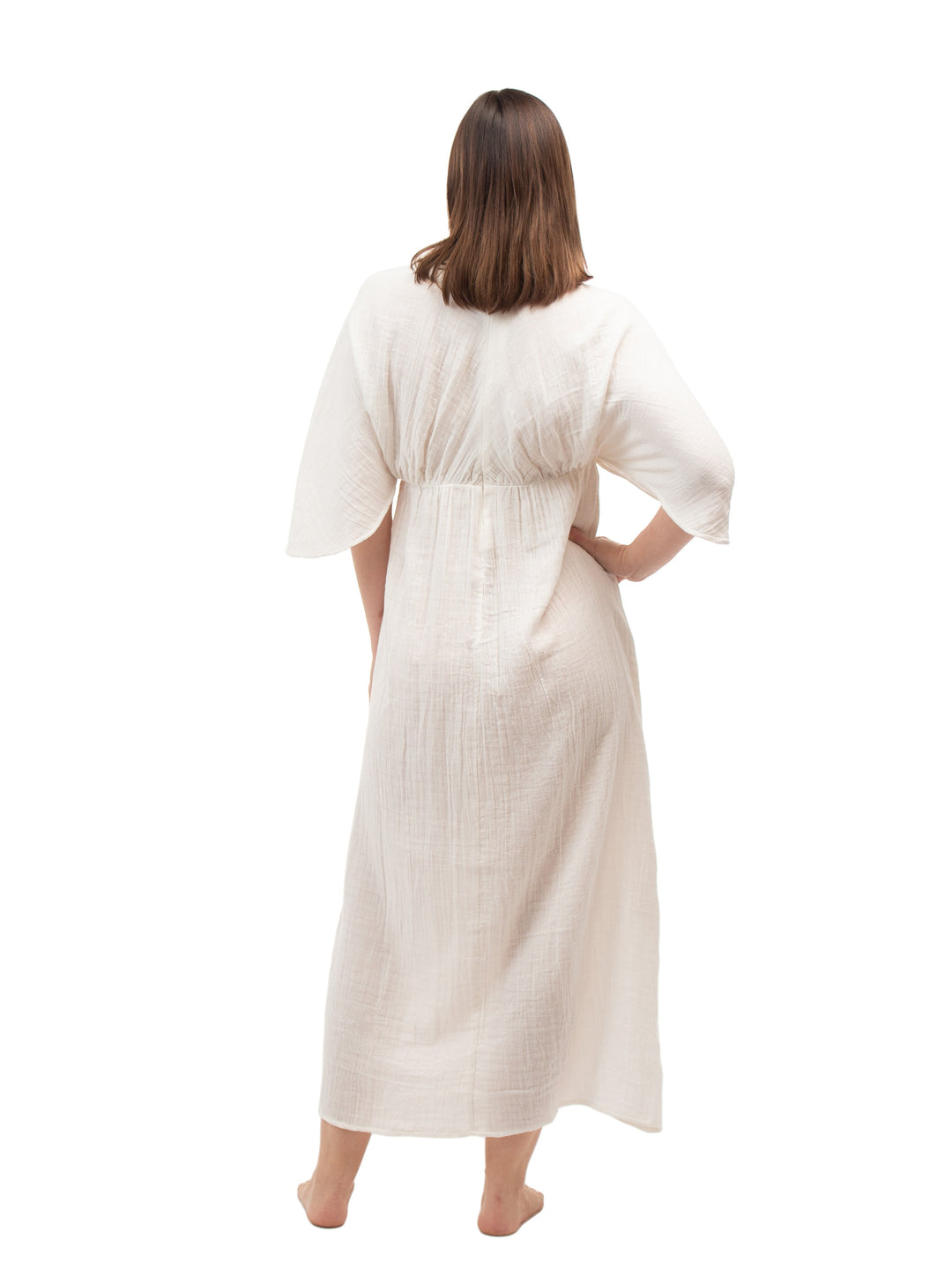 Beau & Ro Apparel The Logan Dress | White Gauze