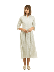 Beau & Ro Apparel The Valerie Dress | Sage Check