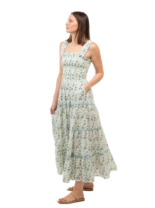 Beau & Ro Bag Company Dress Page Maxi Dress | White Petite Floral