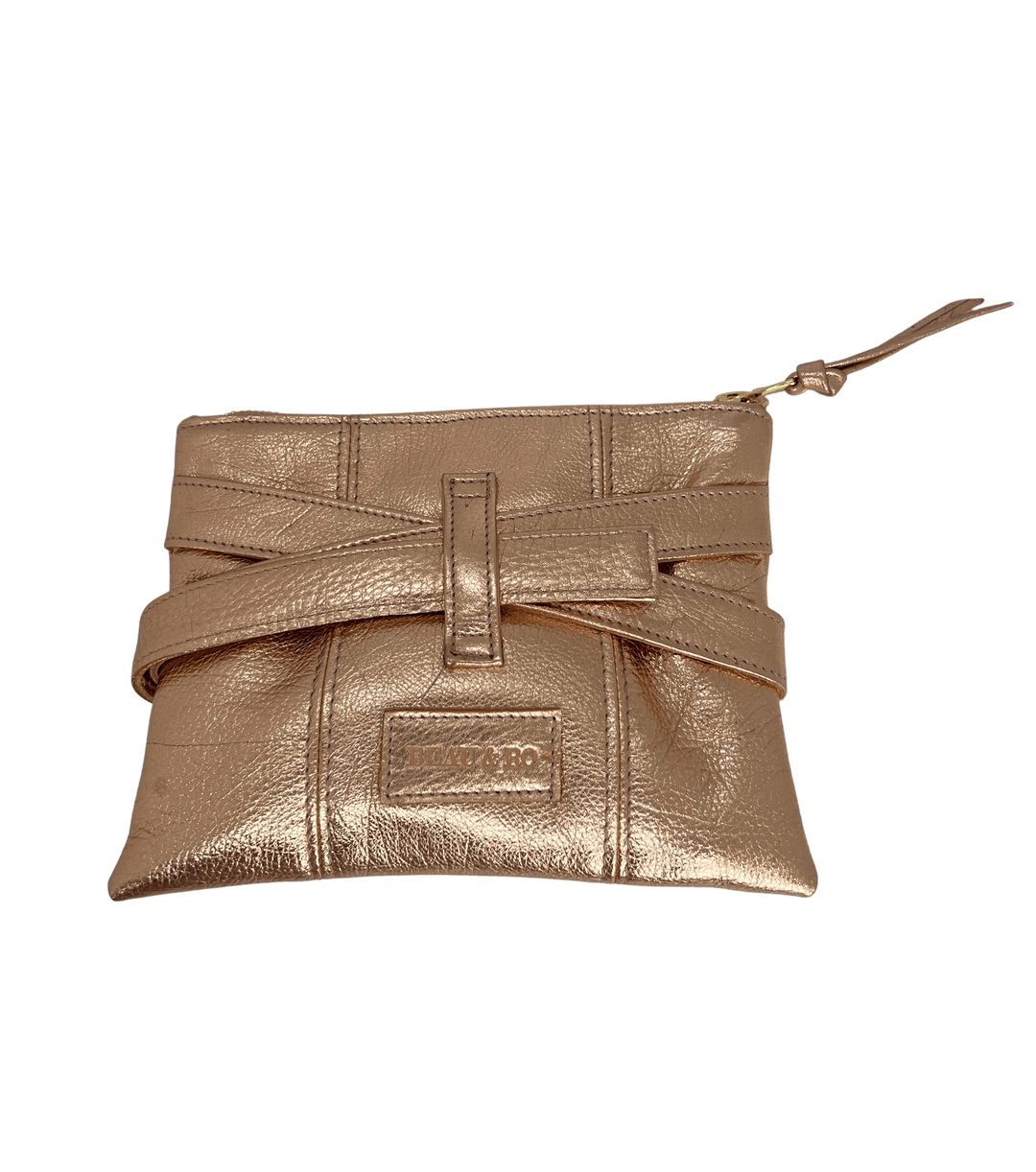The Clutch Belt Bag Metallic Rose Gold