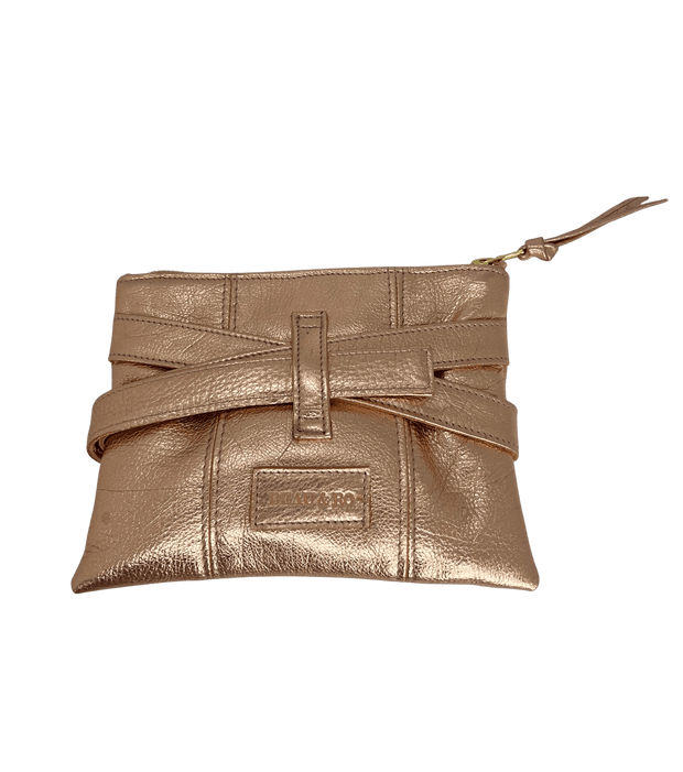 Beau & Ro Belt Bag Pink The Clutch + Belt Bag | Metallic Rose Gold