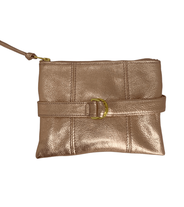 Beau & Ro Belt Bag Pink The Clutch + Belt Bag | Metallic Rose Gold