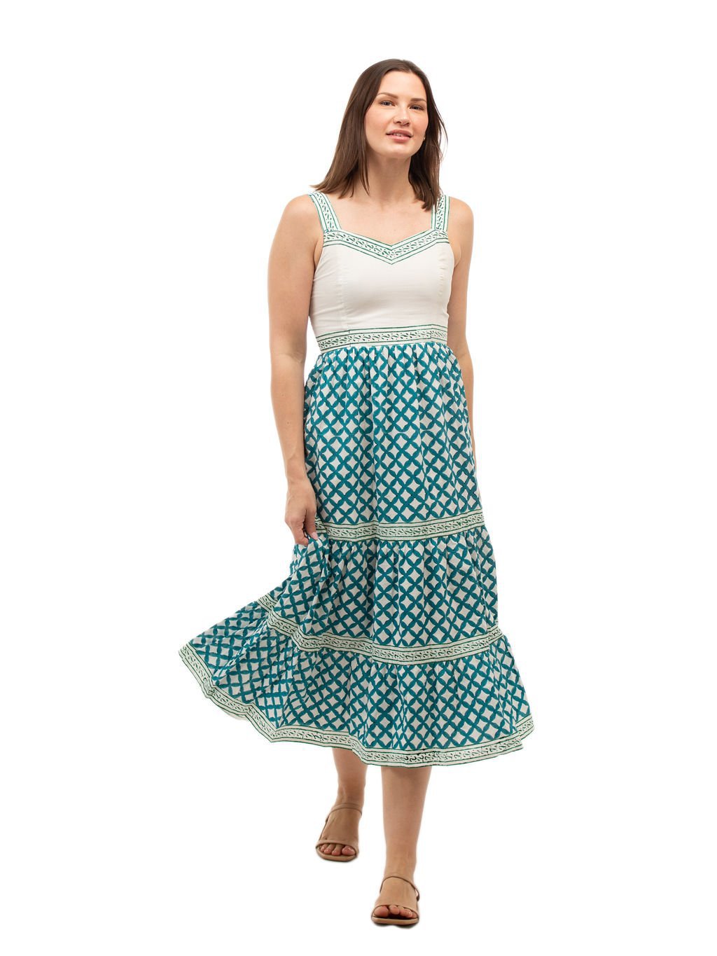 Beau & Ro Dress The Alice Jaipur Dress | Green