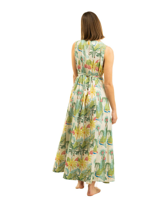 Beau & Ro Dress The Audrey Wrap Dress | Ivory Birdcage