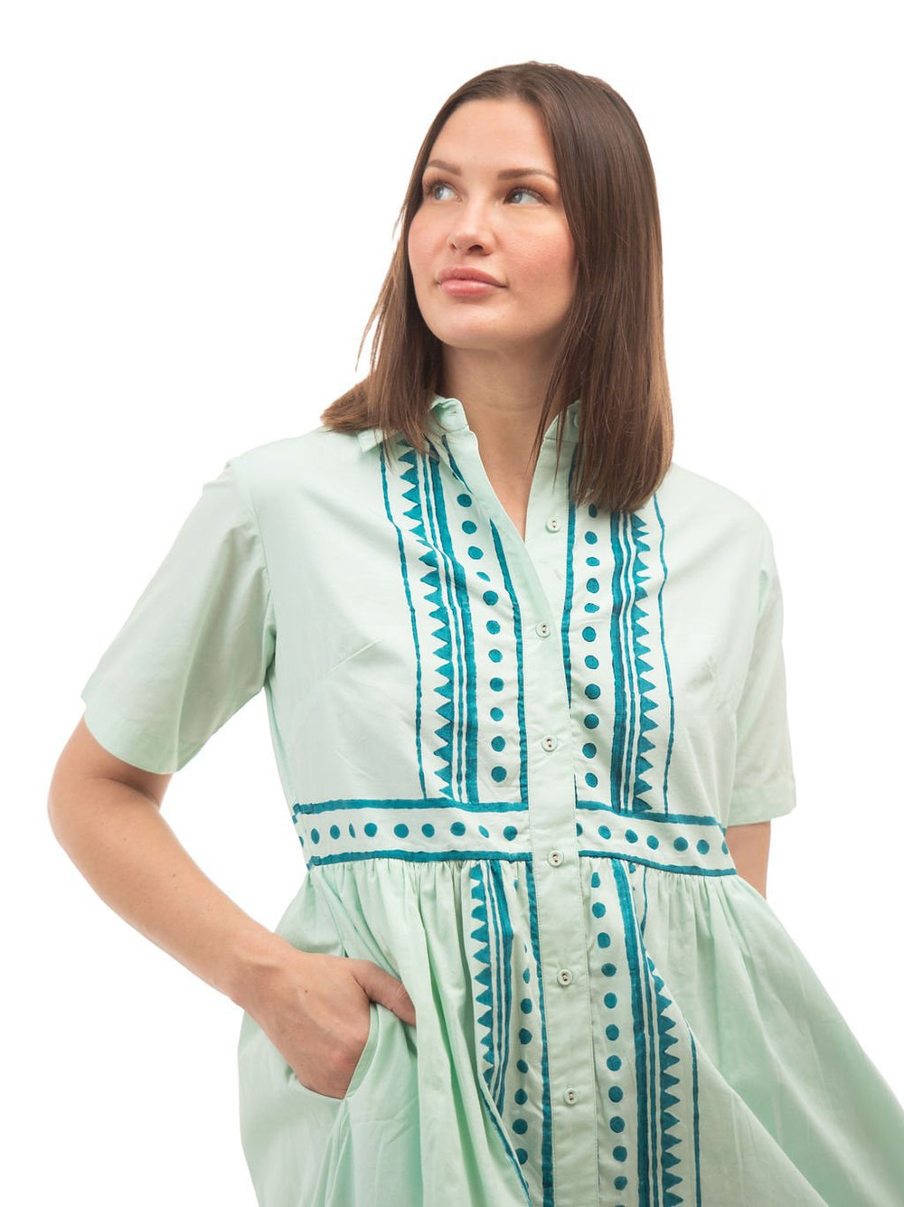 Beau & Ro Dress The Elle Maxi Jaipur Dress | Mint Green
