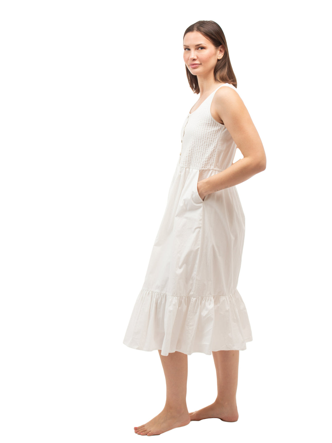 Beau & Ro Dress The Julie Dress | White Poplin