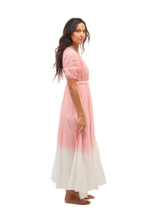 Beau & Ro Dresses The Lynn Wrap Dress | Pink Ombre