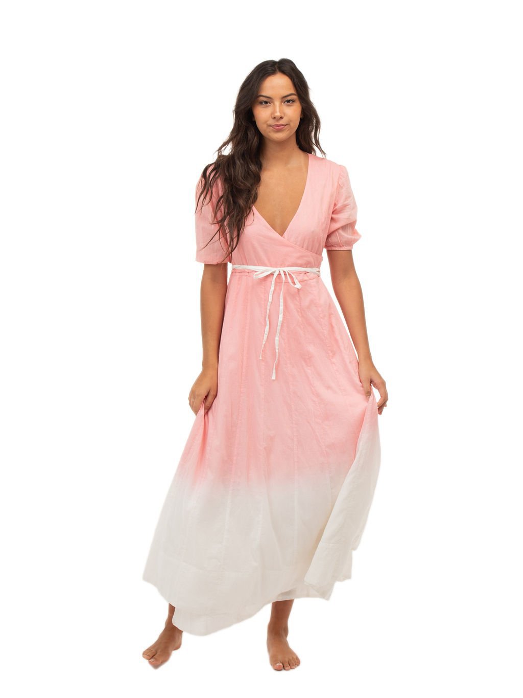 Beau & Ro Dresses The Lynn Wrap Dress | Pink Ombre