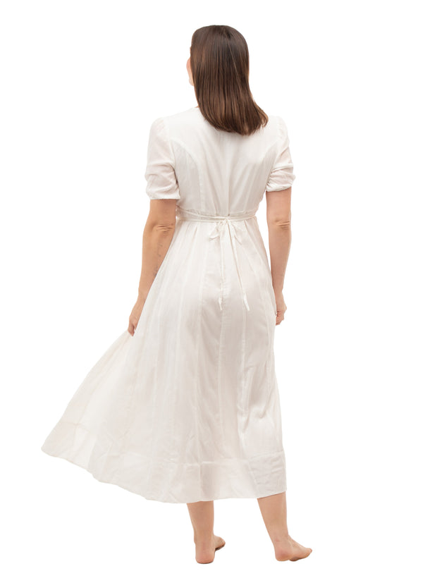 Beau & Ro Dresses The Lynn Wrap Dress | White