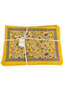 Beau & Ro Placemat Placemat Beau & Ro Tabletop Collection | Yellow Blockprint Placemats