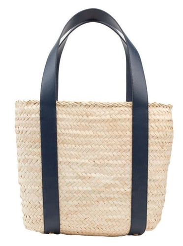 Beau & Ro Totes Navy Blue / OS The Maroc Collection | Yasmine Tote in Navy Blue
