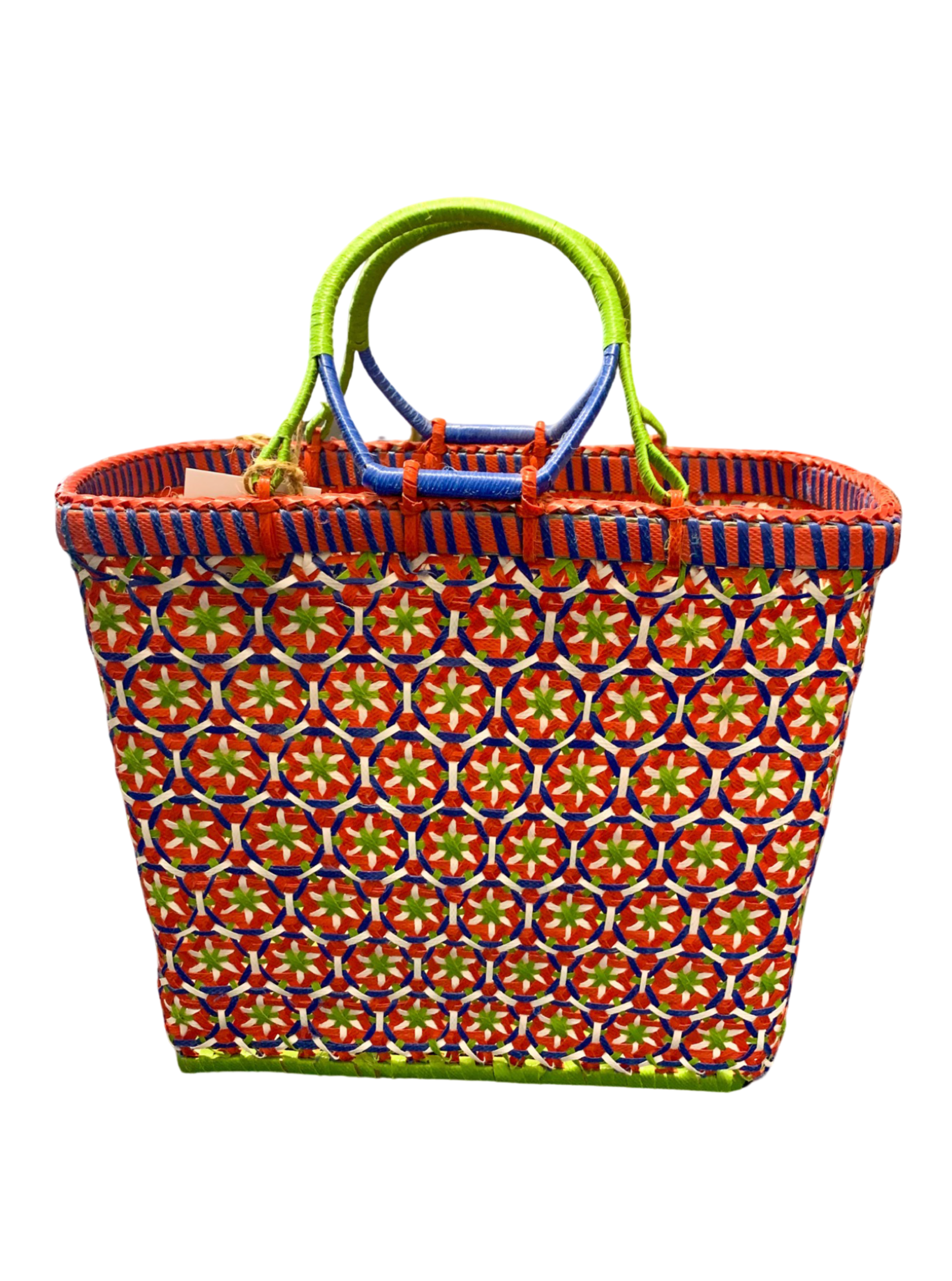 Shopping bag, beach bag, recycled plastic basket for the market by