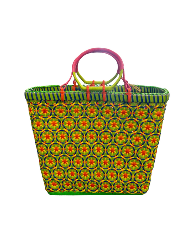 Shopping bag, beach bag, recycled plastic basket for the market by